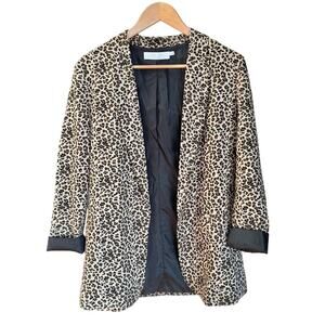 ASTR The Label Leopard Open Front Oversized S Blazer Maximalist Classic MSRP 148